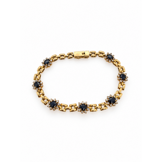 Pre Owned 18ct Sapphire and Diamond Bracelet ZC181